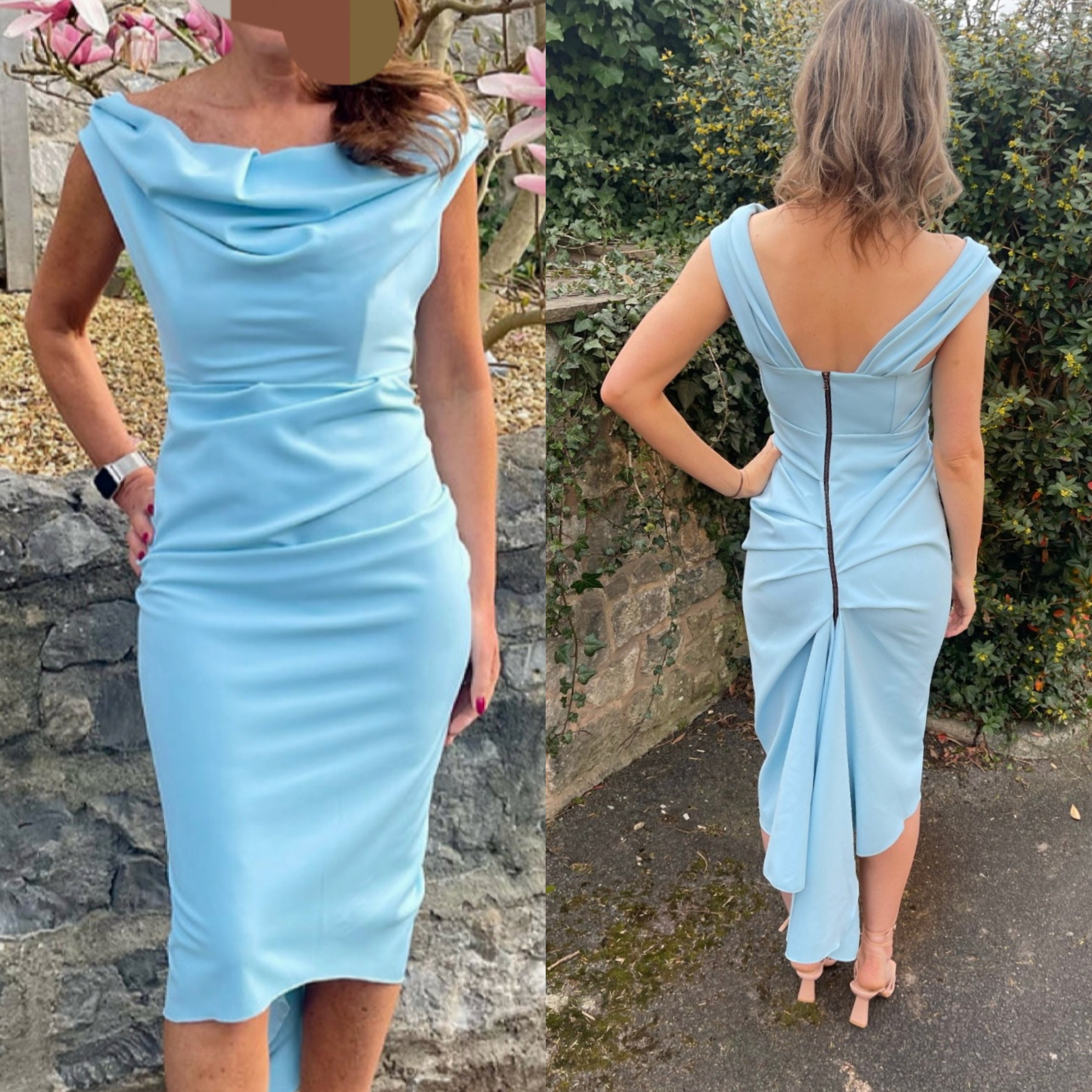 Kevan Jon Dress Size 10 Blue Mother of the Bride Special Occasion