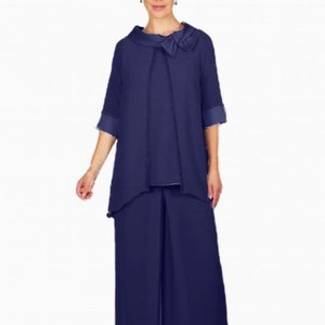 Lizabella Trouser Suit Navy/Silver Mother Of The Bride image 3