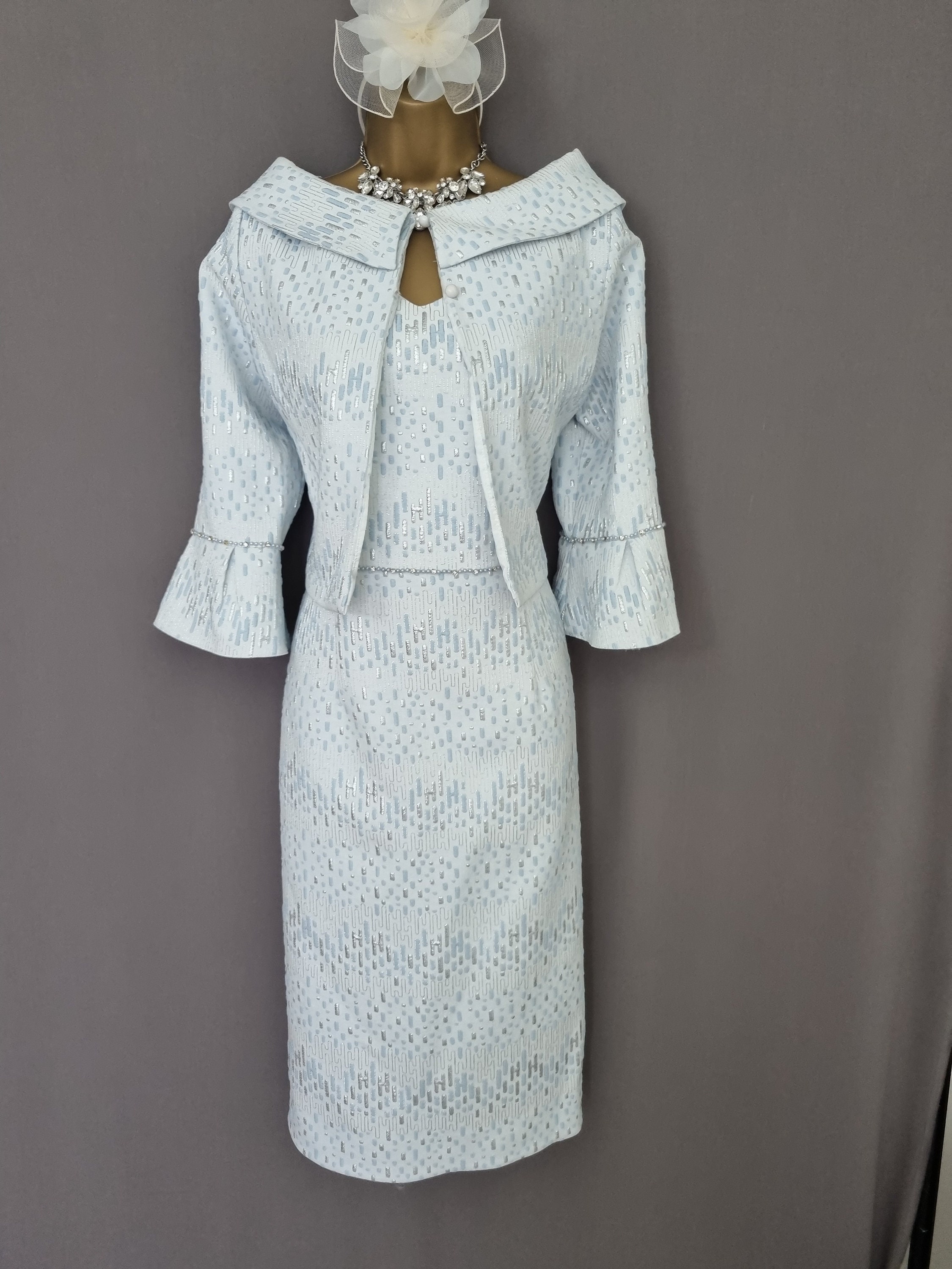 Lizabella Dress & Jacket Blue Mother of the Bride Etsy UK
