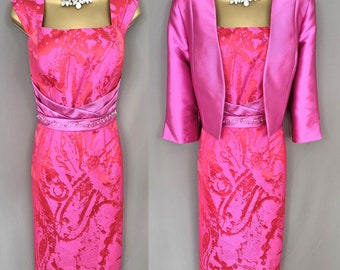 Cabotine Donna Dress Size 14 Pink Mother Of The Bride  V600.