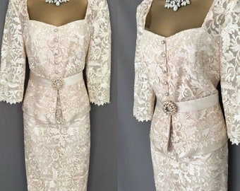 Veni Infantino Dress Size 12 Almond Mother Of The Bride BNWT V419