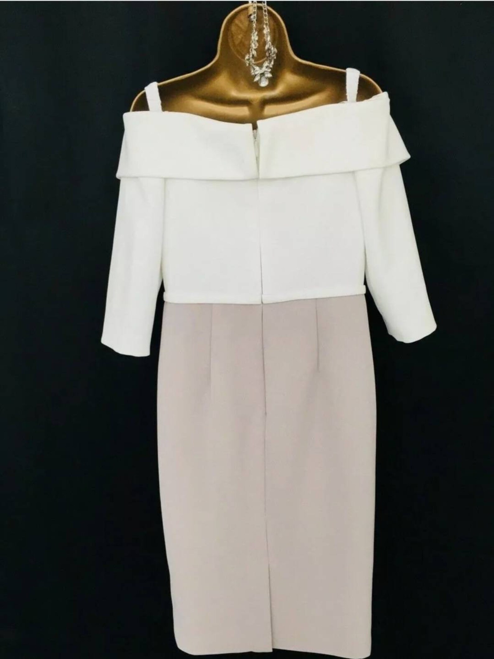 veni infantino taupe dress