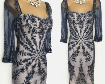 Ronald Joyce VM COLLECTION Dress Size 10/12 Navy Mother Of The Bride BNWT V33