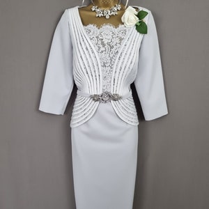 Veni Infantino Dress Size 12 Silver Mother Of The Bride/Groom V706. image 9