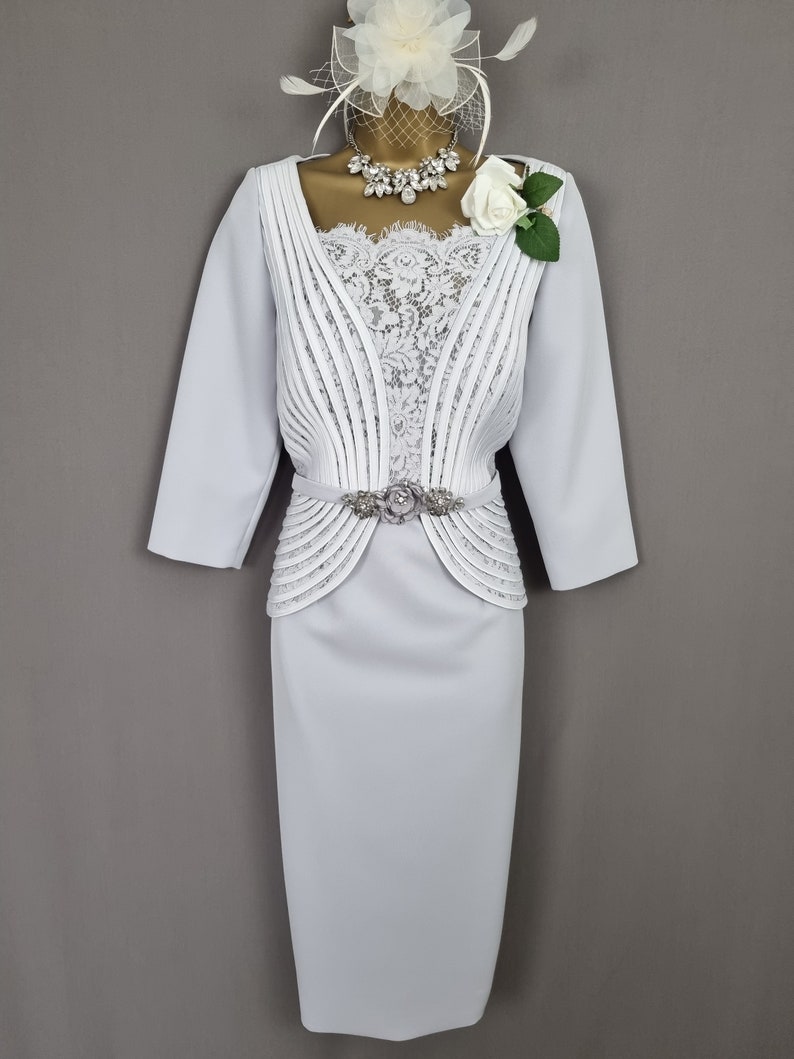 Veni Infantino Dress Size 12 Silver Mother Of The Bride/Groom V706. image 9