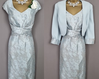Inspirato Dress & Jacket Suit Size 16 Blue Mother Of The Bride BNWT V724.