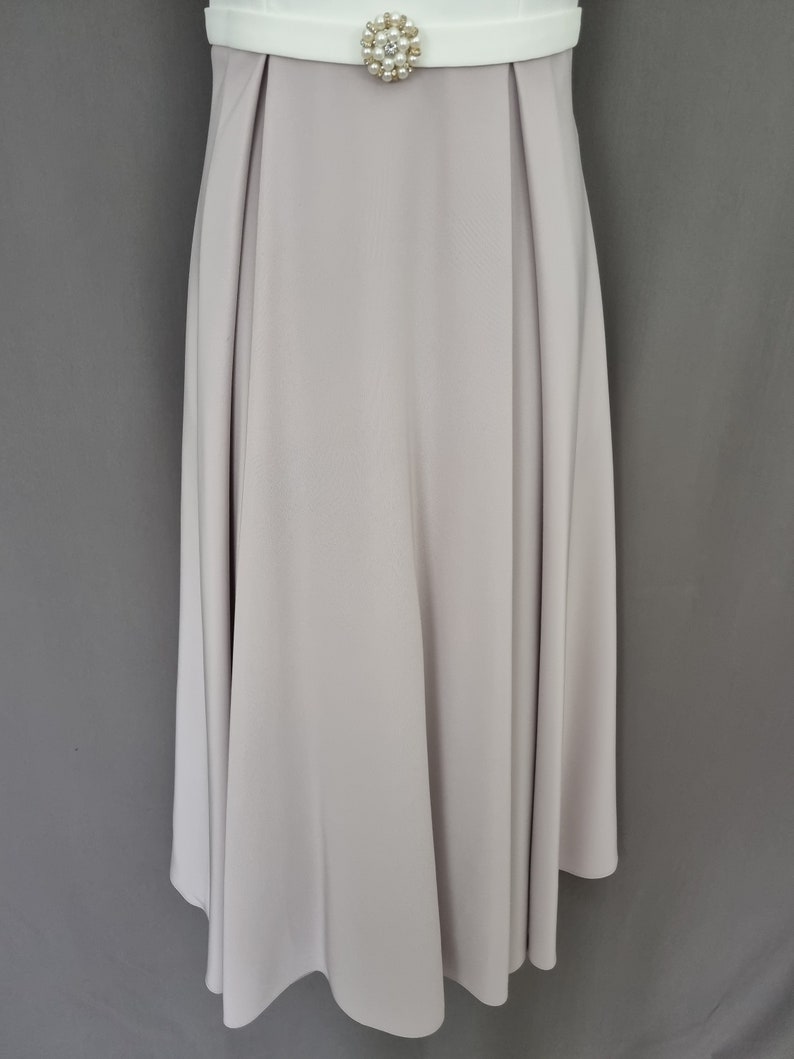 Veni Infantino Dress Size 8 Taupe full skirt Mother Of The Bride V794. 画像 6