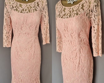 Mascara London Dress Size 14 Blush Lace Mother Of The Bride V566.