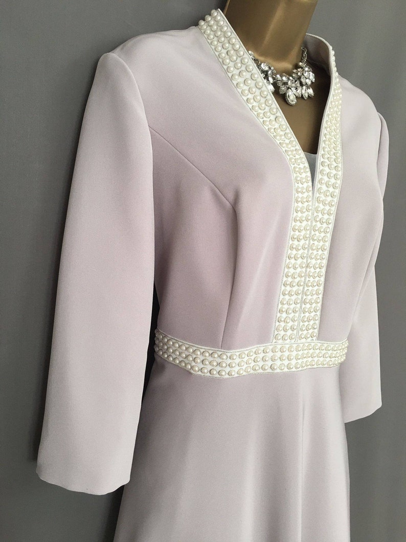 Ronald Joyce Veni Infantino Tea Dress Size 12 Taupe Mother of Etsy