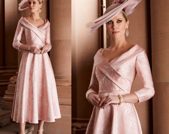Veni Infantino Dress Size 10 Blush Pink Mother Of The Bride BNWT V803.