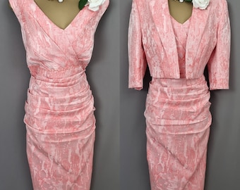 John Charles Dress & Jacket Size 16 Coral Mother of the Bride