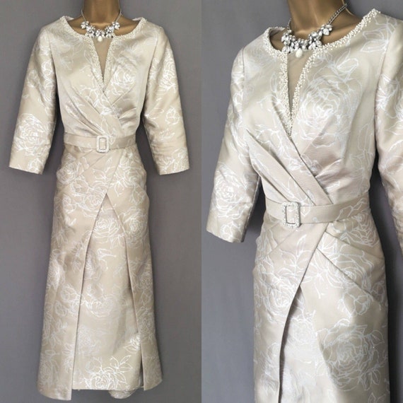 Veni Infantino Dress Size 10 Stone Gold Silver Long Mother of Etsy UK