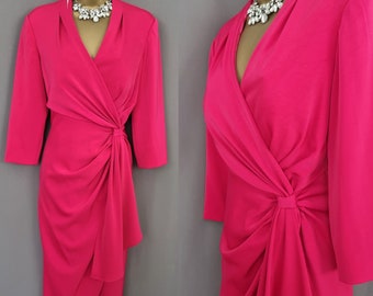 Veni Infantino Dress Size 10 Pink wrap Mother Of The Bride  V798.