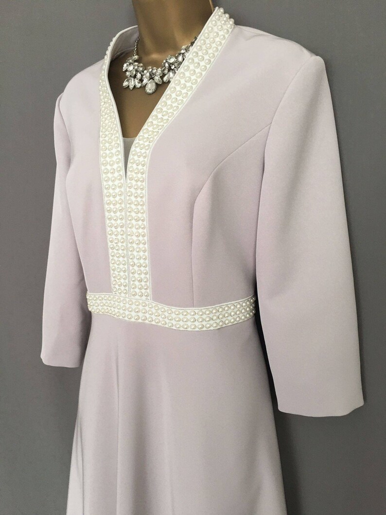 Ronald Joyce Veni Infantino Tea Dress Size 12 Taupe Mother of Etsy