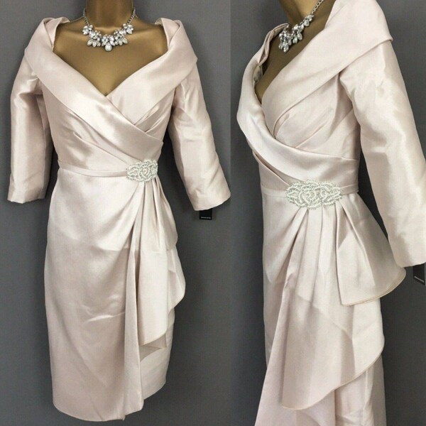 Veni Infantino Dress Suit Size 10 Champayne Mother Of The Bride BNWT V257