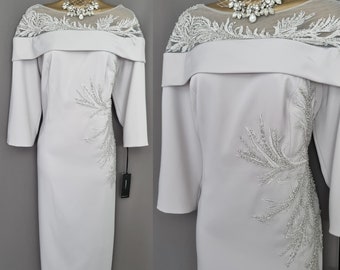 Veni Infantino Dress Size 16 Silver Mother Of The Bride  V931.