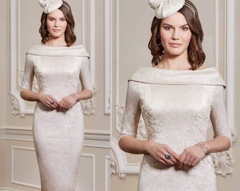 John Charles Dress Champagne Mother of the Bride