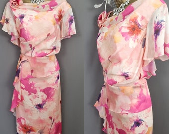 John Charles Dress Size 12 Pink Floral Mother of the Bride