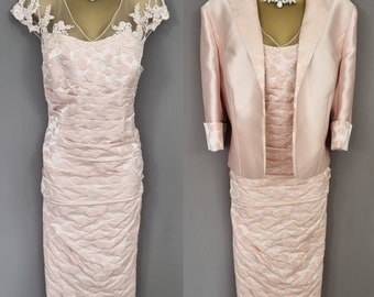 L'Atelier Dress Jacket Suit Size 18 Blush Pink Mother Of The Bride