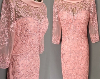 Veni Infantino Dress Size 8 Pink Mother Of The Bride / Mother of the Groom V373.