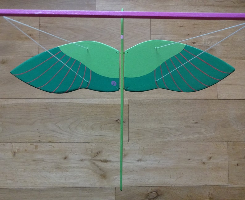 Mobile Birds Flying Wooden Toy Decoration Parakeet Collar Etsy