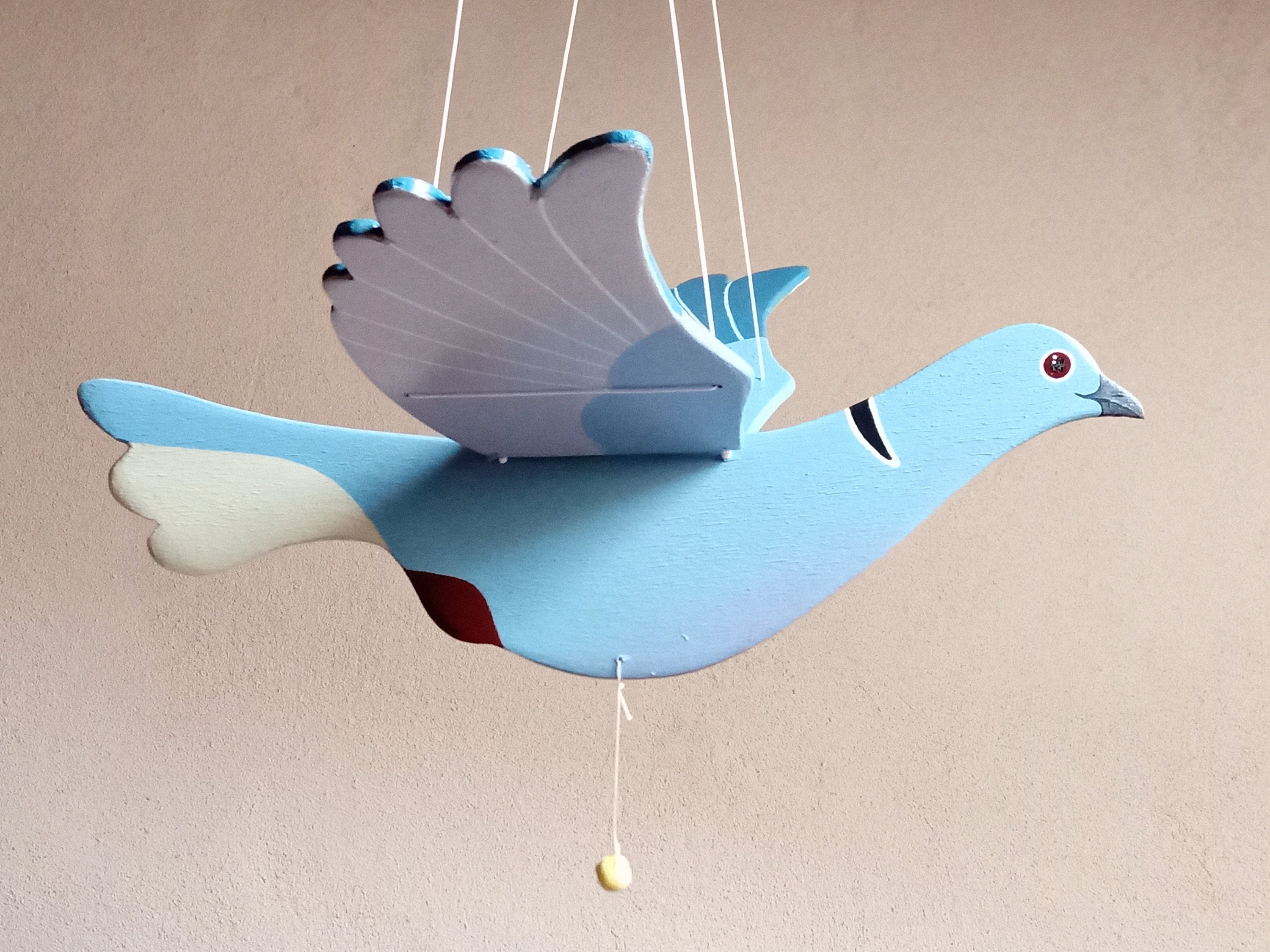 Mobile Oiseau Volant en Bois Tourterelle Pour Jouet, Décoration de Chambre d' Enfant ou La Maison