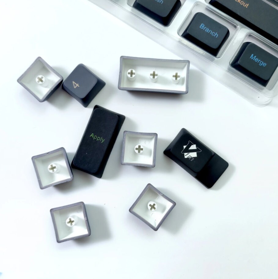 Dark Blue Coder Keycaps Black and Blue Keycap Set 123 Keycaps Etsy UK
