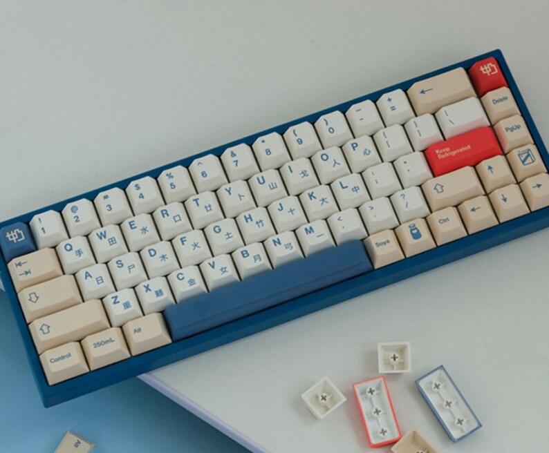 Soy Milk Keycaps Cherry Profile 141 Keycaps PBT Plastic MX Etsy