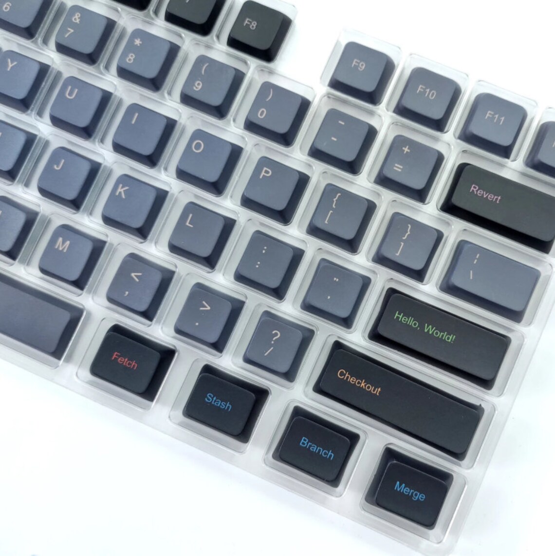 Dark Blue Coder Keycaps Black and Blue Keycap Set 123 Keycaps Etsy UK