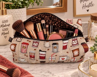 Handmade Quilted Boxy Cosmetic Bag | Travel bag