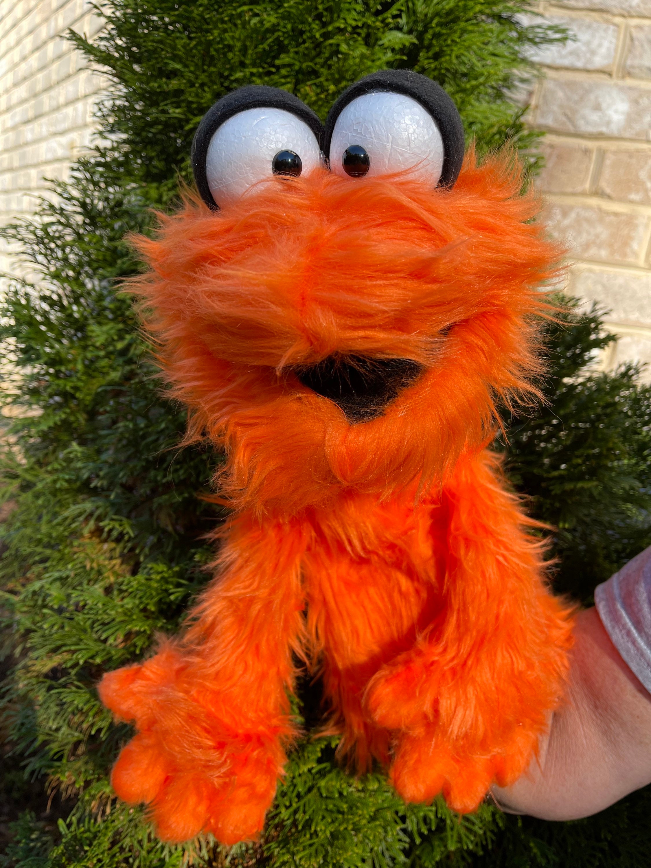 Orange Muppet Like Puppet Furry Monster Puppet Professional image