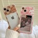 Retro Lattice Bear Wallet Card Pocket Case For iPhone 13 12 11 Pro Max XS XR X 6S 7 8 Plus SE Cute Rabbit Shockproof Soft Cover 