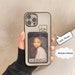 Photo Card Pocket Bag Wallet Case For iPhone 14 13 11 12 Pro Max XS Mini XR X 8 7 6S Plus Plating Cute Bear Rabbit Soft Phone Cover 