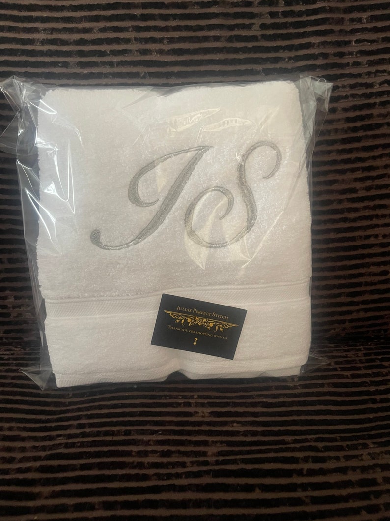 Luxury Monogram Towels With Fancy Initials Embroidered Bath Etsy UK