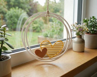 Raamkrans met hartjes (set van 2)