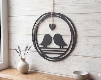 Wianek okienny z parą ptaków (zestaw 2 szt.)