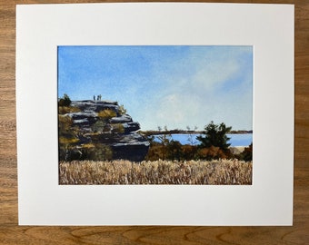 Original watercolor by Jill Byers -Hanging Rock, Middletown, Rhode Island