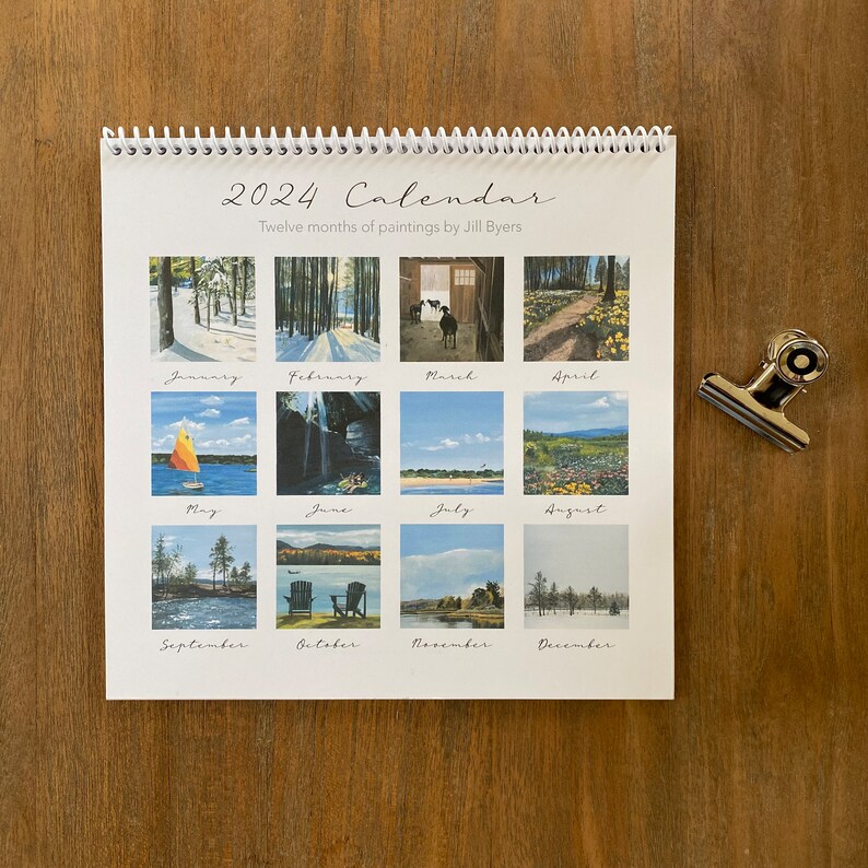 2024 Wall Calendar Scenic Landscapes Through the Seasons by Jill Byers