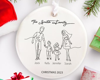 Personalized Parents and Children Christmas Ornament, Custom Family Tree Keepsake, Christmas Ornament Family 2023, New Year Gift, Present