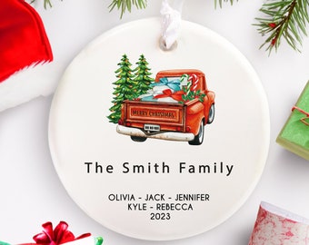 Christmas Family Ornament, Customized New Year Gift for Your Parents, Custom Family Keepsake, Big Family Christmas Ornament Present