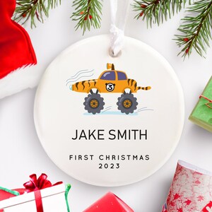 Baby First Christmas Car Ornament, Custom Baby Car Ornament, Personalized Christmas Gift For Baby & Child, Baby&#39;s First Christmas Ornament