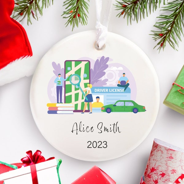 Personalized Driver's License Christmas Ornament, Christmas Gift For New Driver, New Driver Christmas Keepsake, First Car Ornament Gift 2023