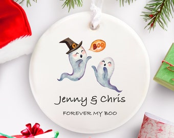 Forever My Boo Keepsake, First Halloween Together Memorial Ornament, Spooky Gothic Wedding Anniversary Couple Best Friend Family Baby Gift