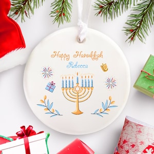 Custom Hanukkah Gift, Christmas Ornament, Happy Hanukkah, Jewish Hanukkah Menorah, Hanukkah Decor, Star of David, Bohem Ornament 2025