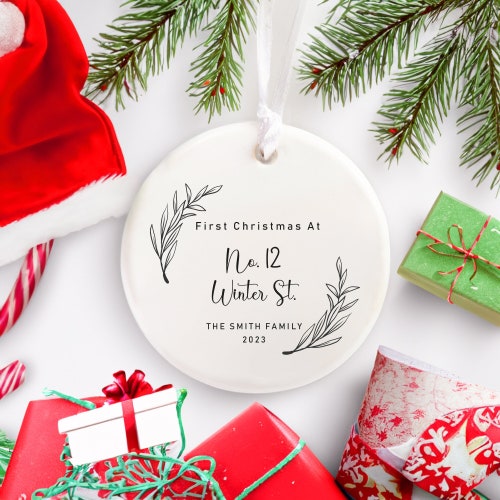 New Home Ornament Personalized, First Home Ornament Gift, 2022 Personalize New Home Ornament, Custom First Christmas in New Home Ornament