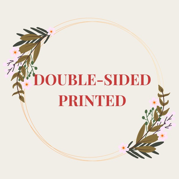 DOUBLE-SIDED PRINTED - Please Order "Double-Sided Print", If You Would Like To Purchase an Ornament with Front and Back Side Print