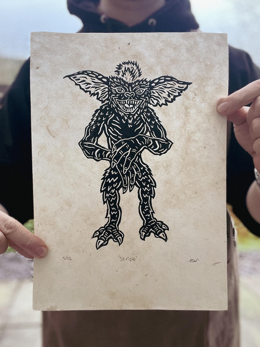 Gremlins (One-Sheet - Stripe) 60x80x2cm Stretched Canvas Print