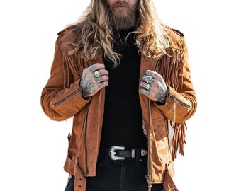 mens fringe jacket