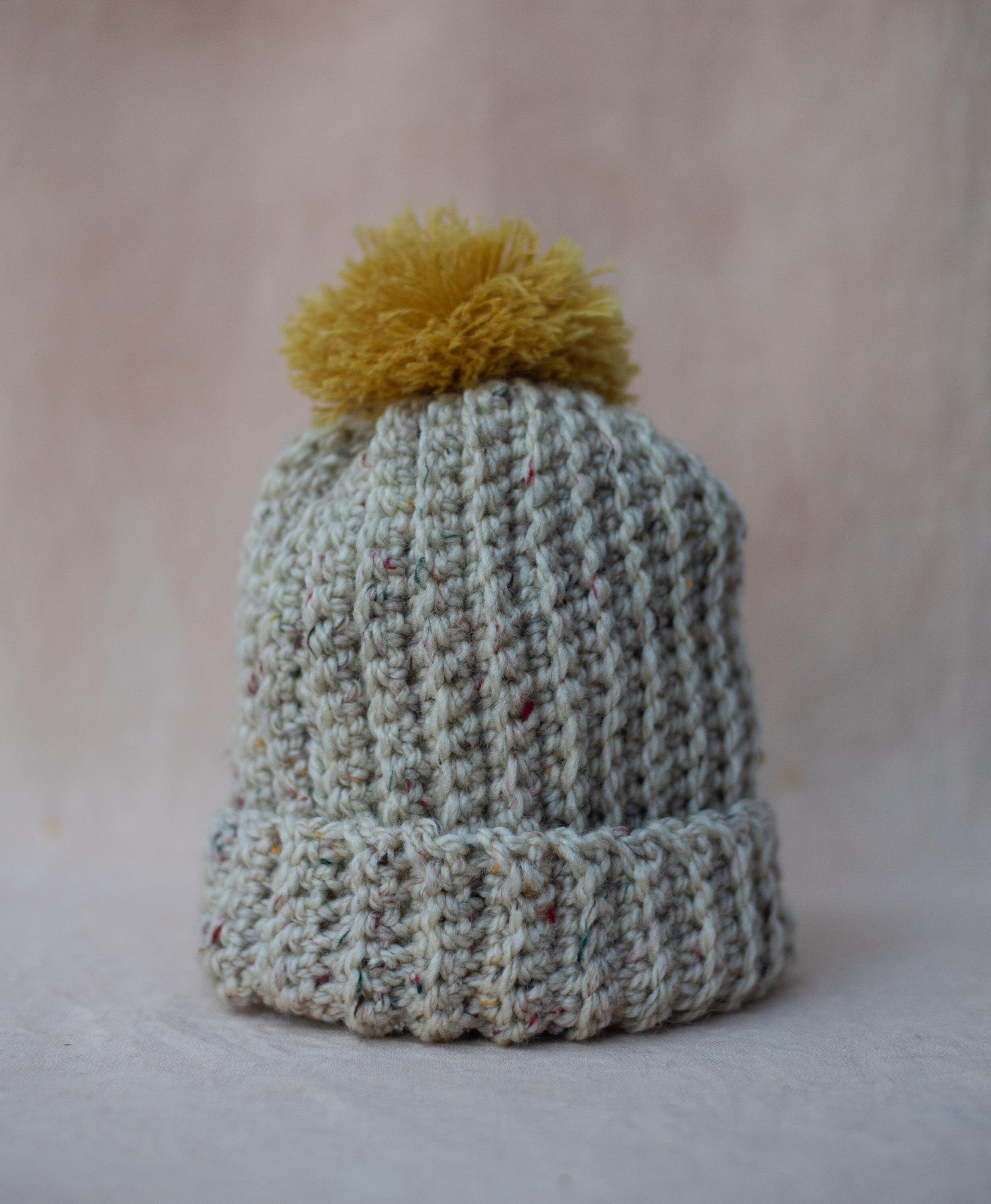 Handmade Wool Cream Knit Beanie with Red, Yellow & Green Accents Authentic Rastafari wool hat main image 3
