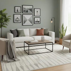 Beige Scandinavian Kilim Rug: Custom Size Flatweave